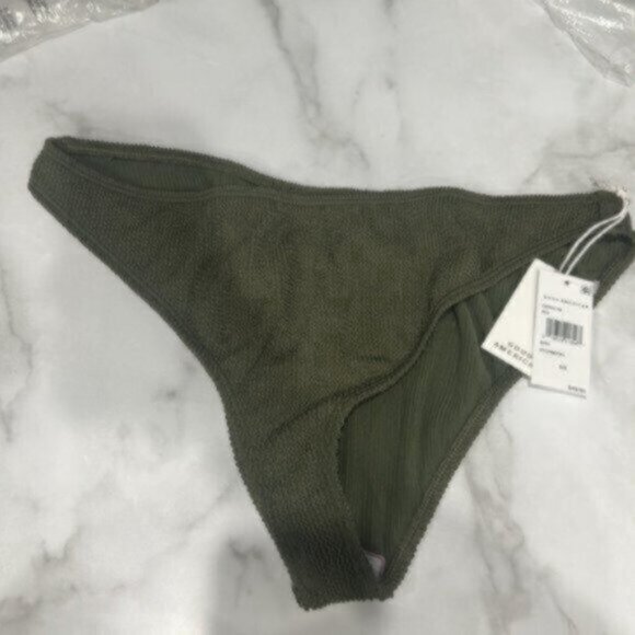 NWT Good American Women's Green Stormy Always Fit Swim Bikini Bottom Size 3X - Picture 4 of 7